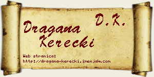 Dragana Kerečki vizit kartica